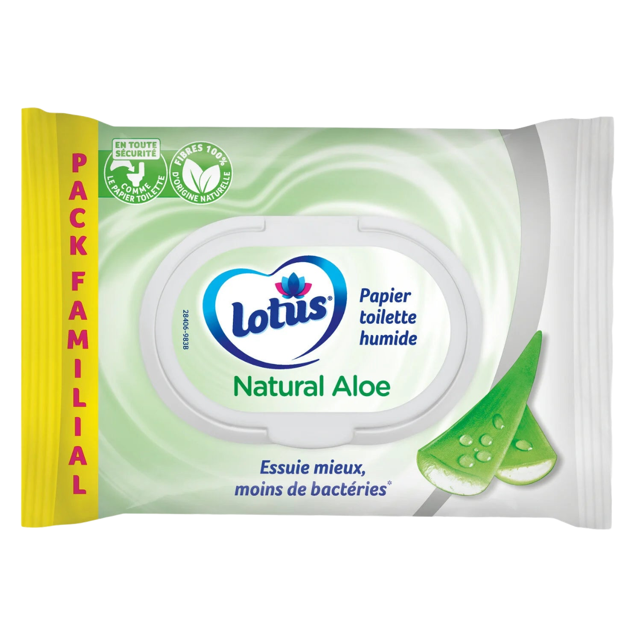 Papier toilette humide Aloe vera LOTUS PACK FAMILIAL