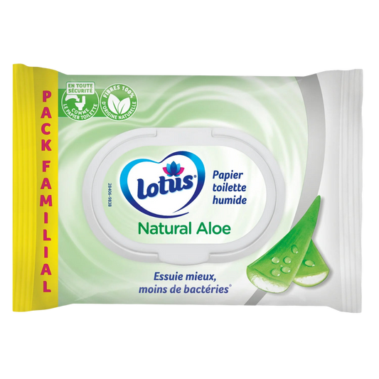 Papier toilette humide Aloe vera LOTUS PACK FAMILIAL