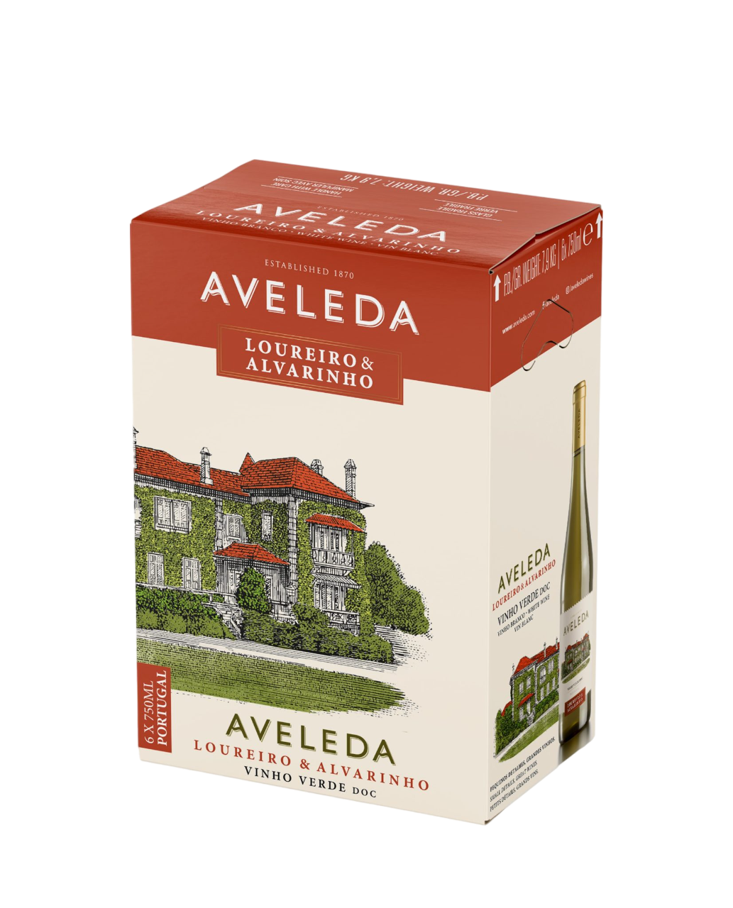 CARTON VIN AVELEDA LOUREIRO & ALVARINHO 6X75CL