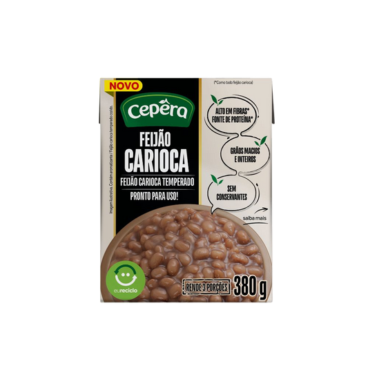 FEIJÃO CARIOCA COZIDO CEPERA 380G