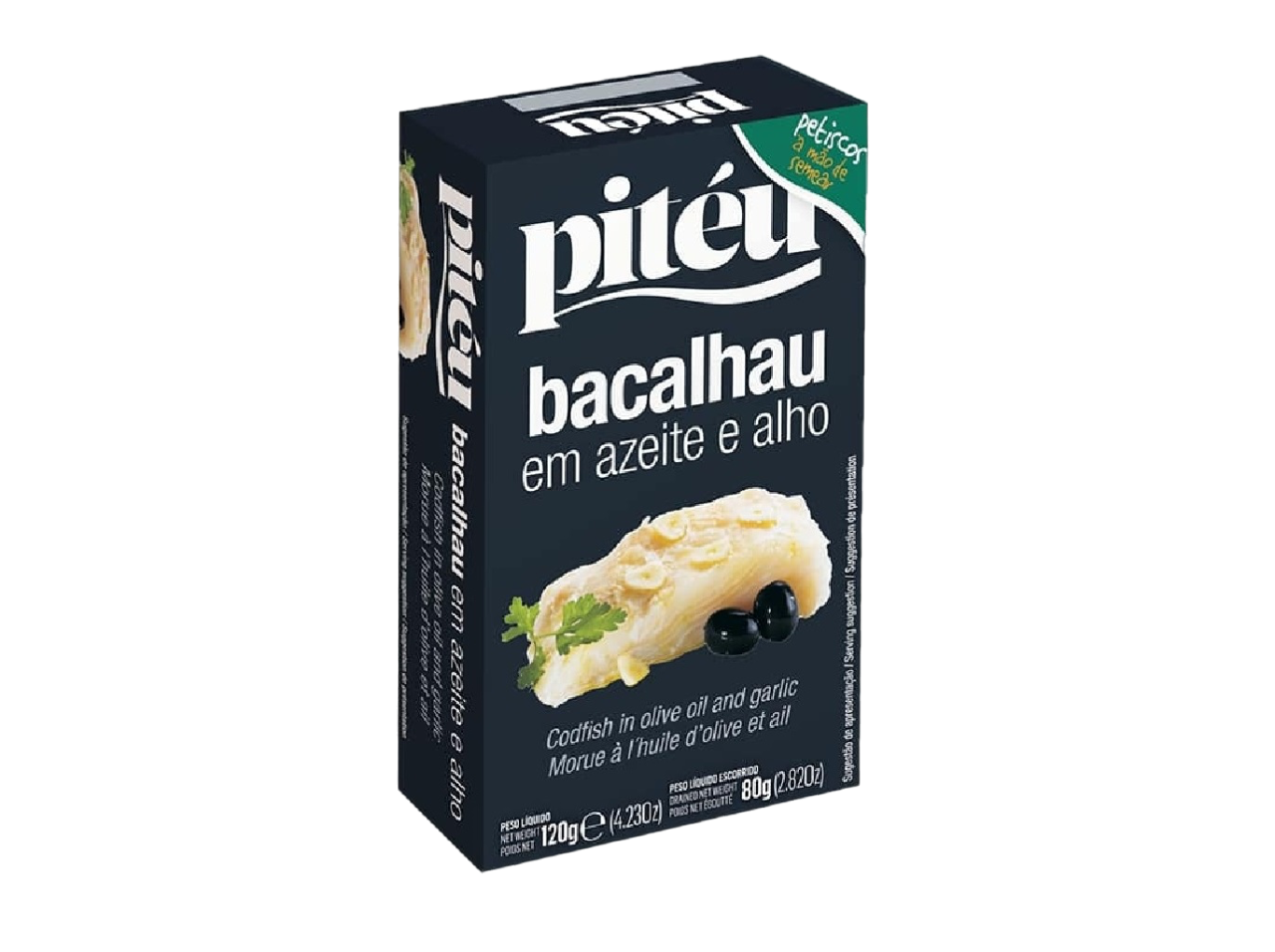 BACALHAU AO AZEITE E ALHO PITÉU 120G