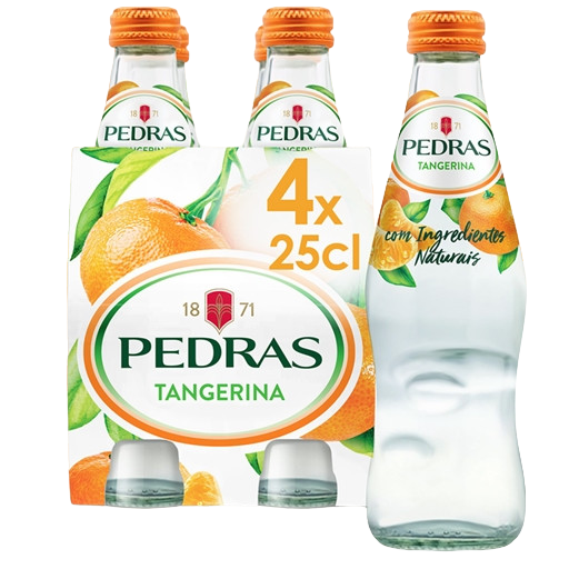 ÁGUA PEDRAS SABOR TANGERINA 4X25CL