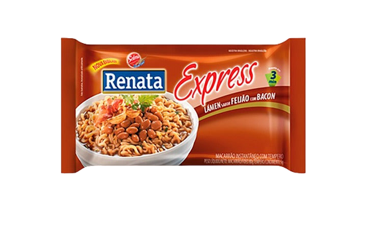 MACARRÃO INSTANTÂNEO FEIJÃO E BACON RENATA 85G