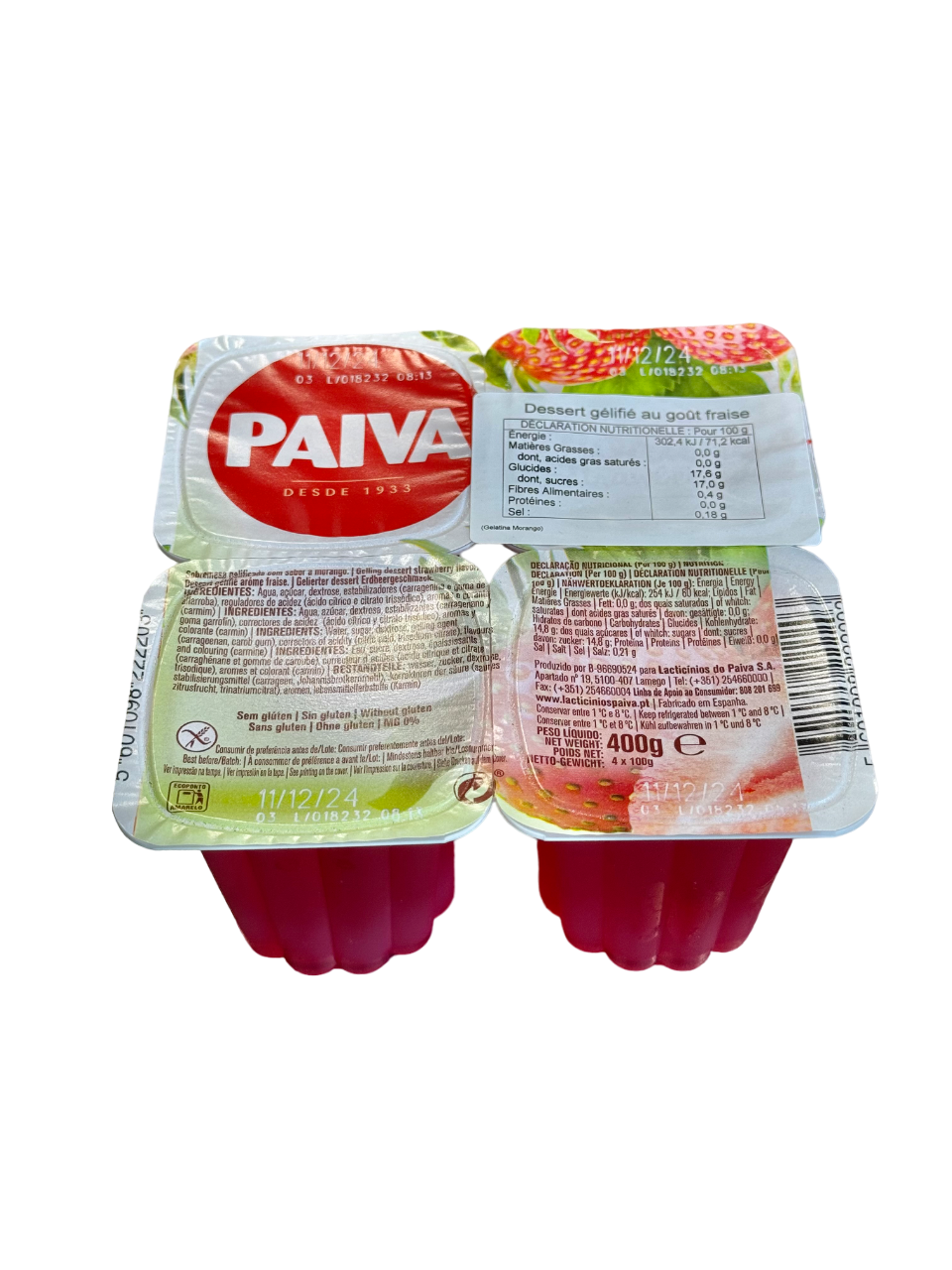 GELATINE FRAISE PAIVA 400G