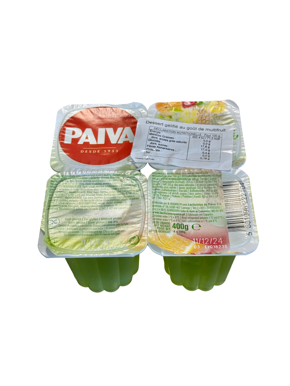 GELATINE MULTIFRUITS PAIVA 400G