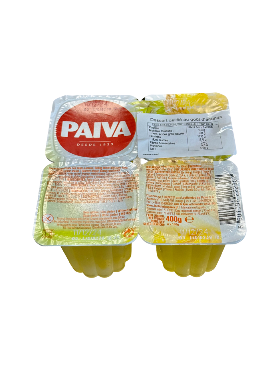 GELATINE ANANAS PAIVA 400G