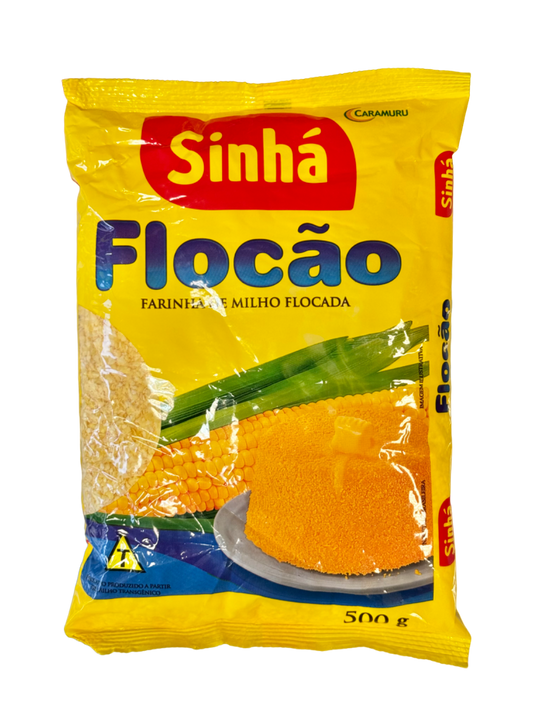 FARINHA DE MILHO FLOCADA PARA CUSCUZ SINHÁ 500G