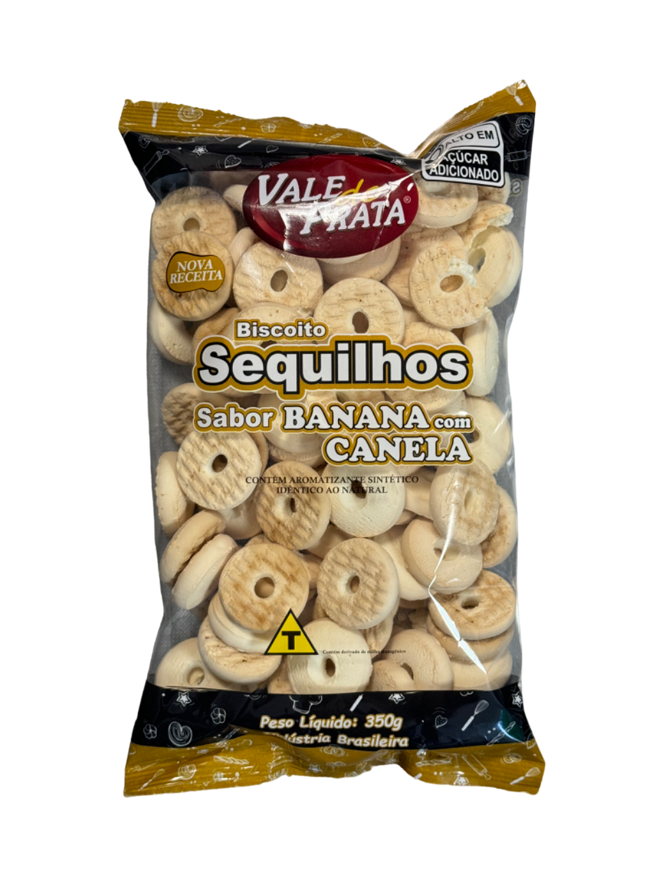 BISC SEQUILHOS BANANA E CANELA VALE DO PRATA 350G