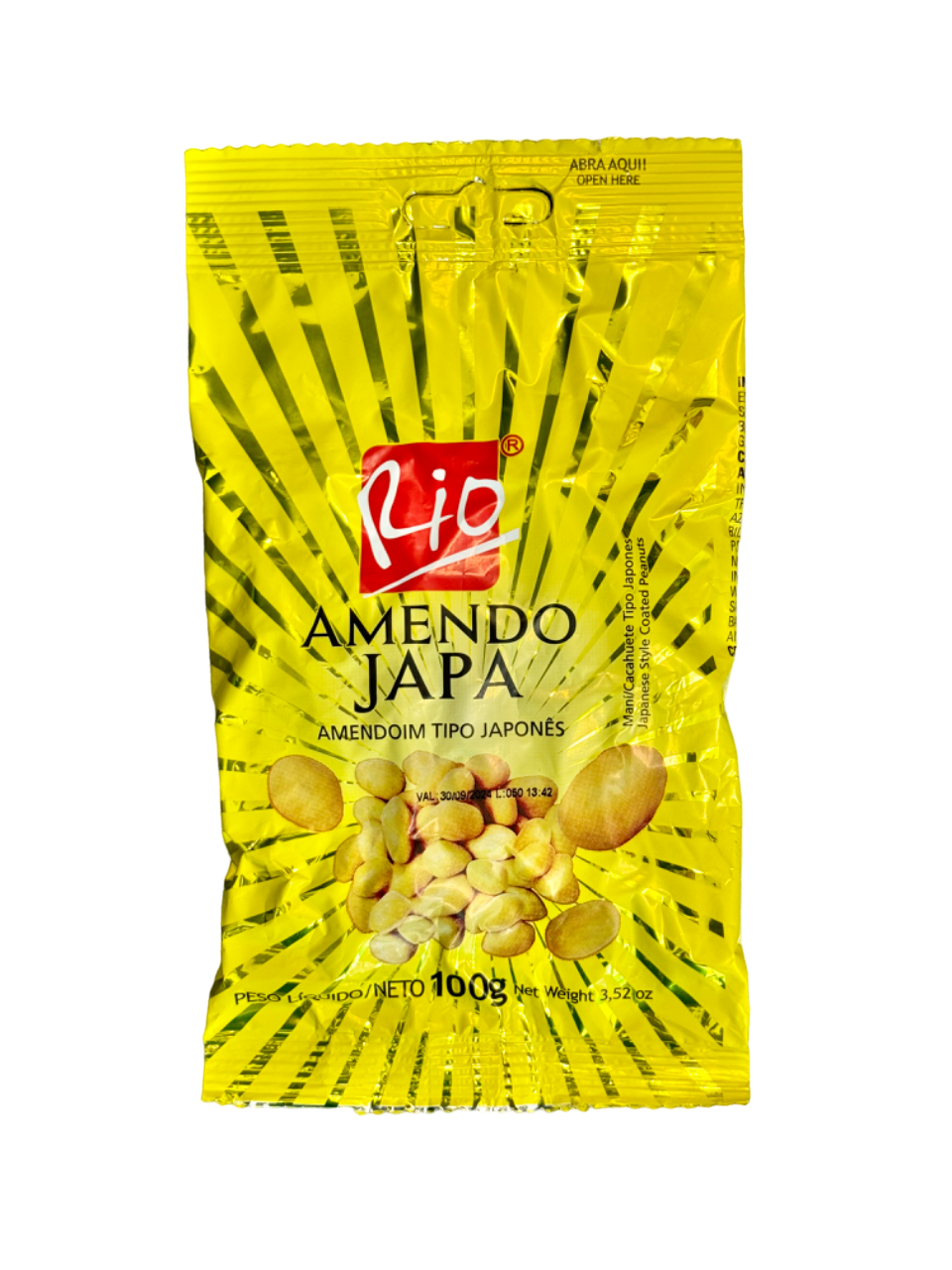 AMENDOIM JAPONES RIO ALIMENTOS 100G