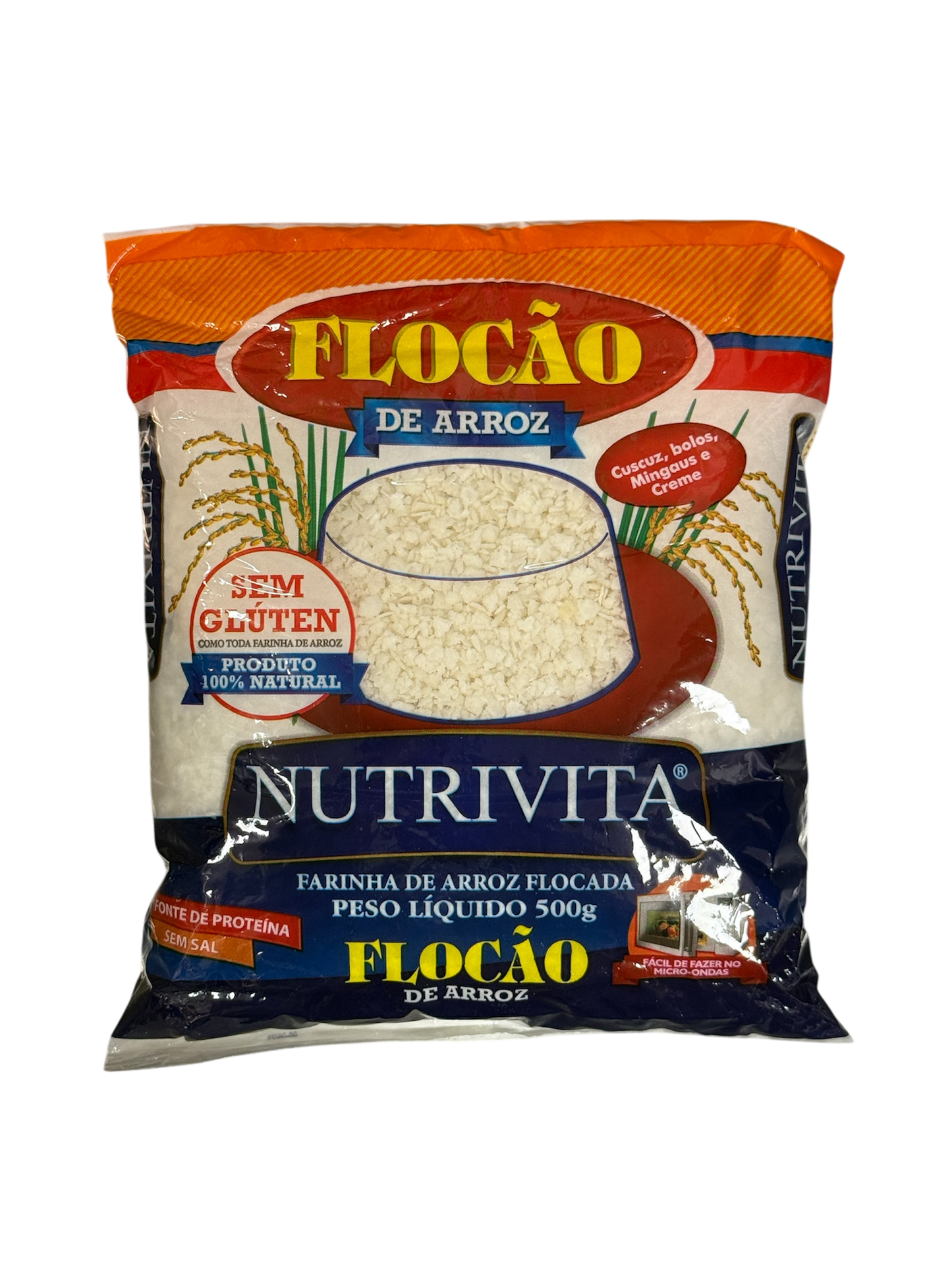 FLOCÃO DE ARROZ FARINE DE RIZ FLOCONS NUTRIVITA 500G