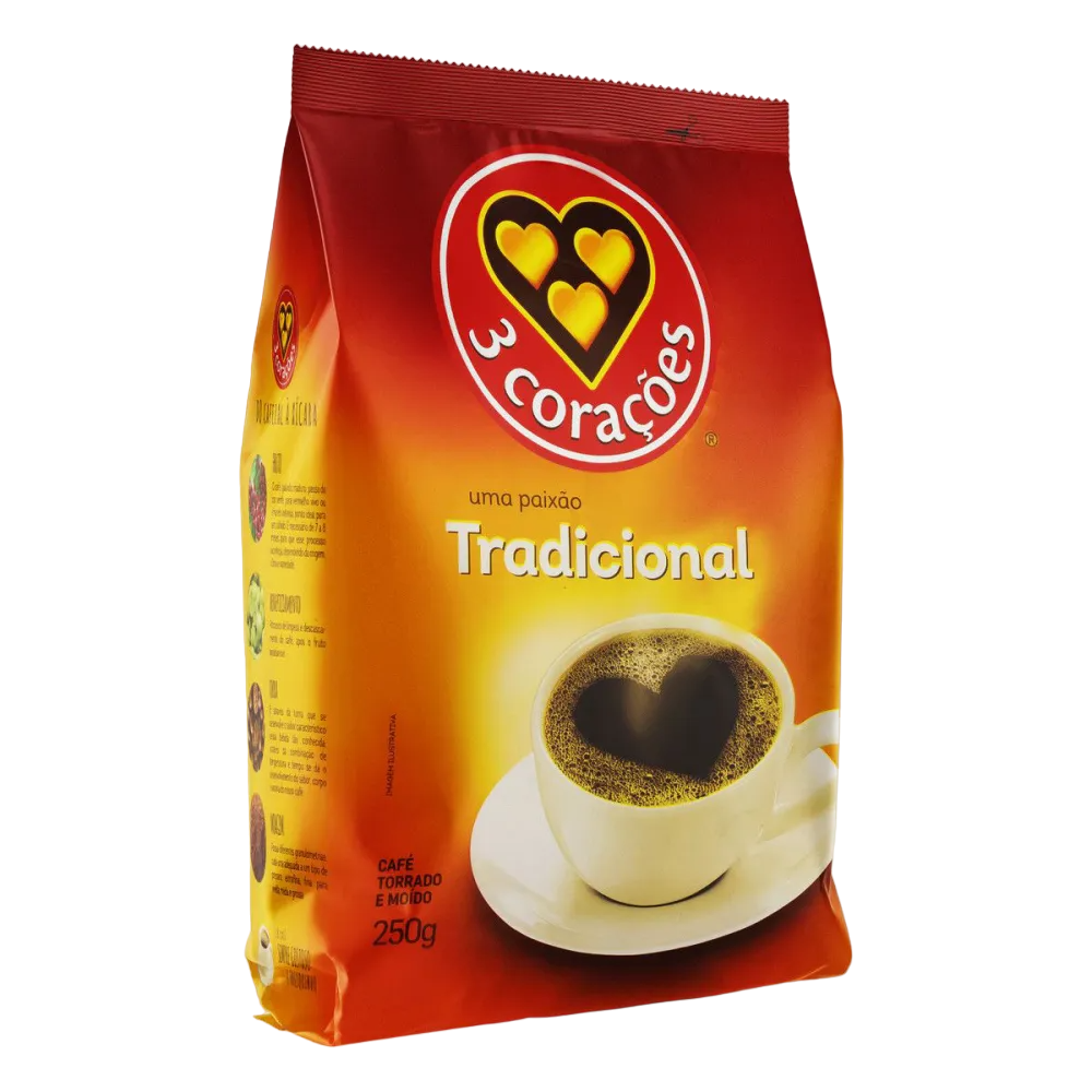 CAFÉ TRADICIONAL 3 CORAÇÕES 250G