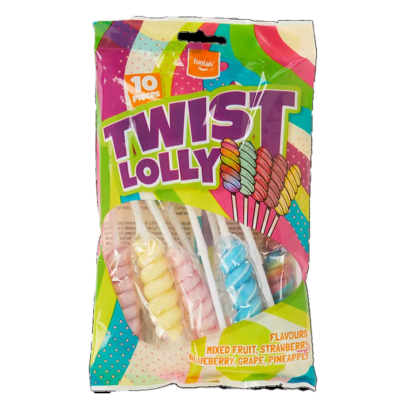 SUCETTES TWIST LOLLY 100G